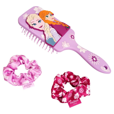 ΑS Σετ Βούρτσα & Scrunchies Frozen 2 σχέδια για 3+ Ετών - Ροζ