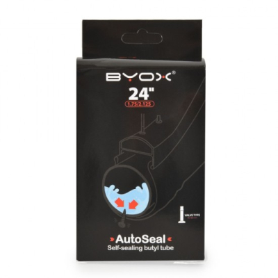 BYOX AutoSeal anti puncture butyl tube 24“*1.75/2.125 ; A/V 48mm, body width 42mm