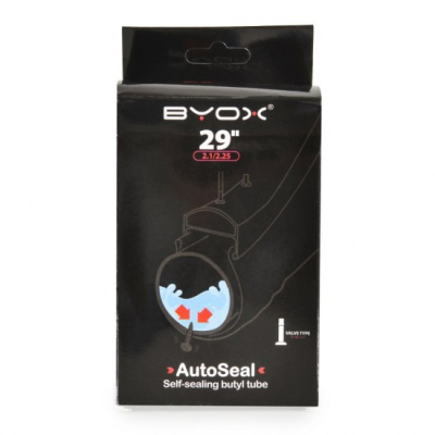 BYOX AutoSeal anti puncture butyl tube 29“*2.10/2.25 ; A/V 48mm, body width 50mmBYOX AutoSeal anti puncture butyl tube 29“*2.10/2.25 ; A/V 48mm, body width 50mm