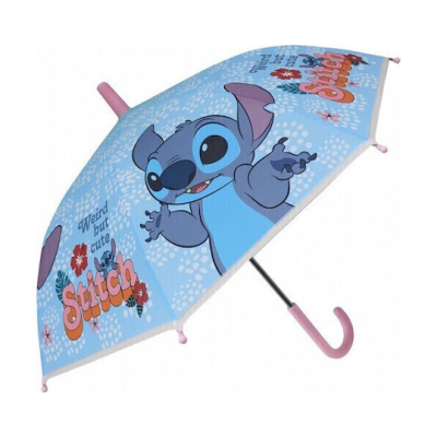 Chanos Παιδική Ομπρέλα Μπαστούνι Lilo & Stitch Μπλε με Διάμετρο 38εκ. 9643