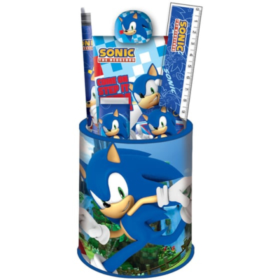 Gim Σετ Γραφικής Ύλης με Μολυβοθήκη Sonic 7 Τεμάχια