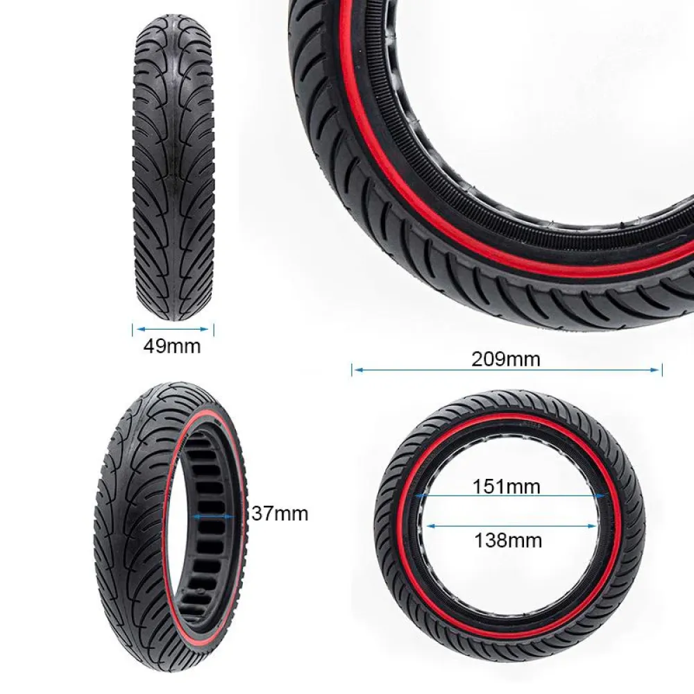 Συμπαγή ελαστικό- Ultra-light solid tire 8.5x2-6.1/B34 - red line