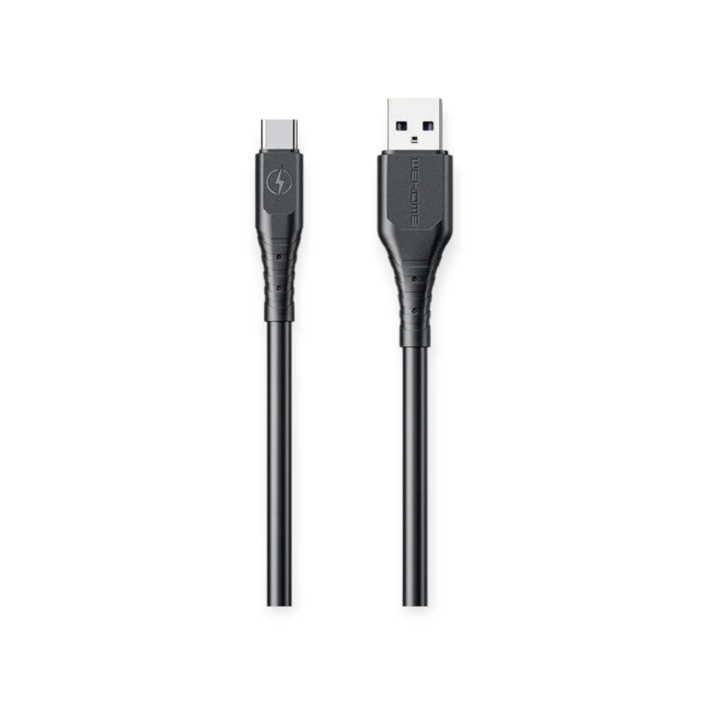 Wekome Καλώδιο φόρτισης & data Super Fast 6A USB to Type-C 1m Μαύρο WDC-152