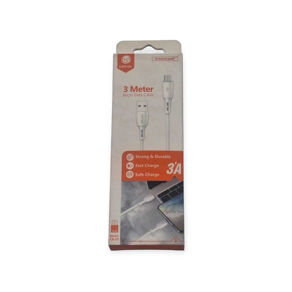 VFAN Καλώδιο Καλώδιο φόρτισης & data -USB to Micro USB 3M CB-X5