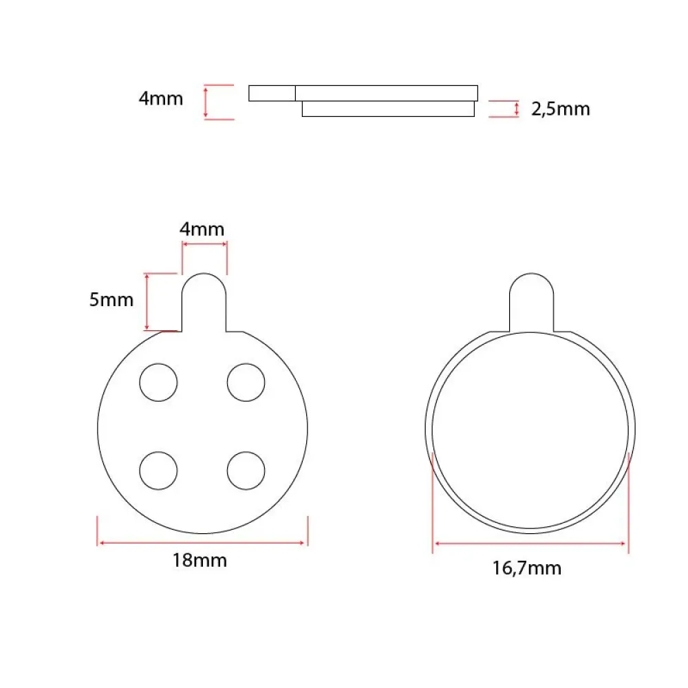 Ewheel Τακάκια Φρένων CT003 