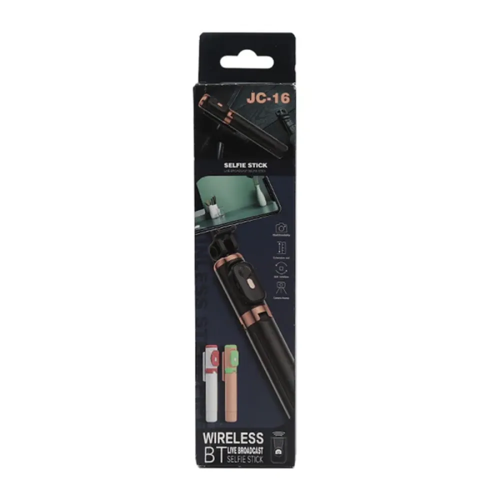 Selfie Stick Τρίποδο Κινητού με Bluetooth JC-16 - Μαύρο