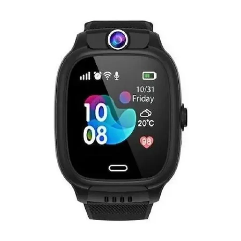Παιδικό Smartwatch με GPS και Καουτσούκ/Πλαστικό Λουράκι Y31 - Μαύρο