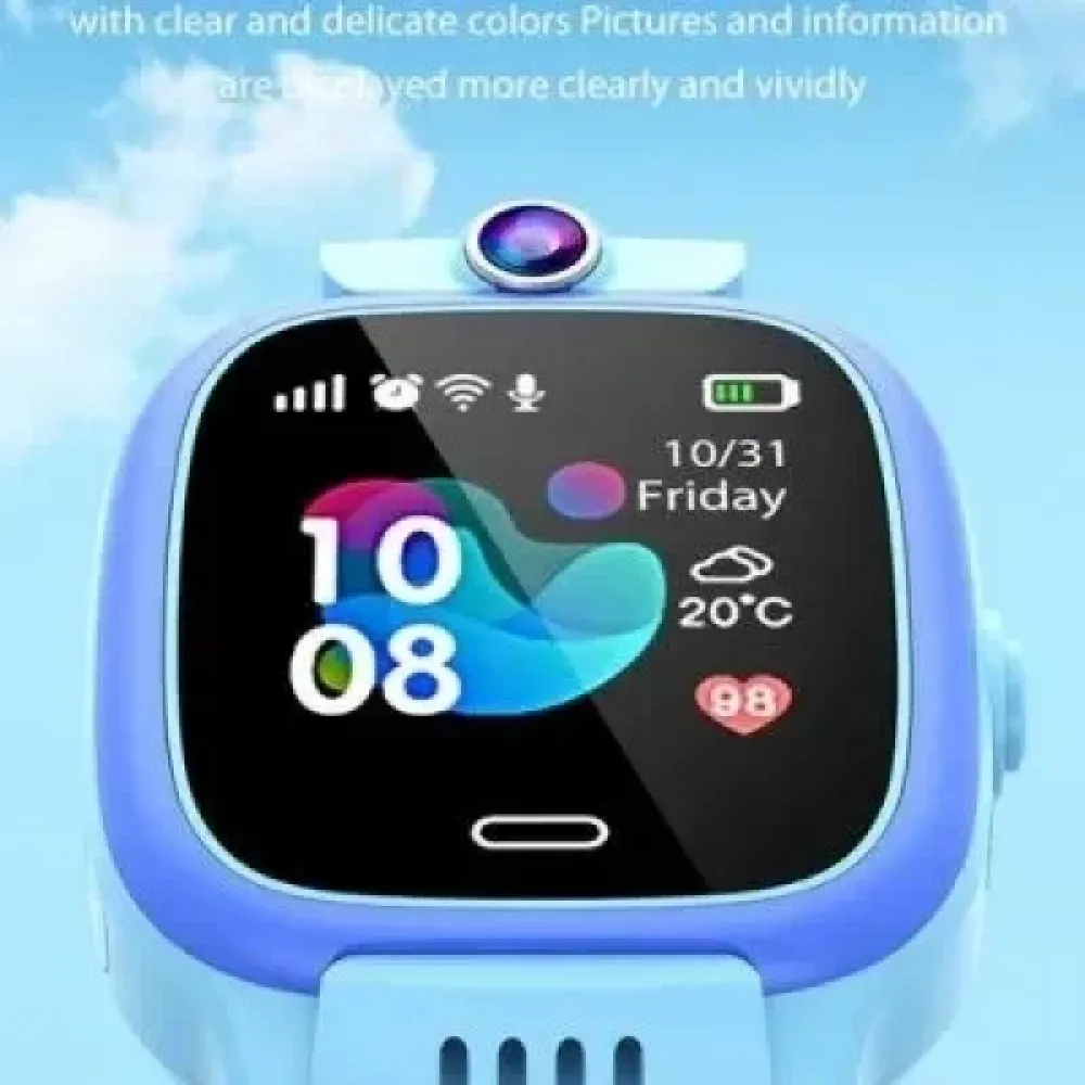 Παιδικό Smartwatch με GPS και Καουτσούκ/Πλαστικό Λουράκι Y31 - Mπλε