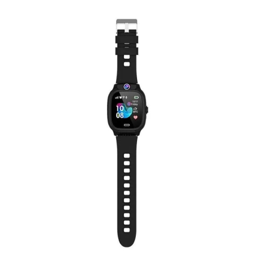 Παιδικό Smartwatch με GPS και Καουτσούκ/Πλαστικό Λουράκι Y31 - Μαύρο