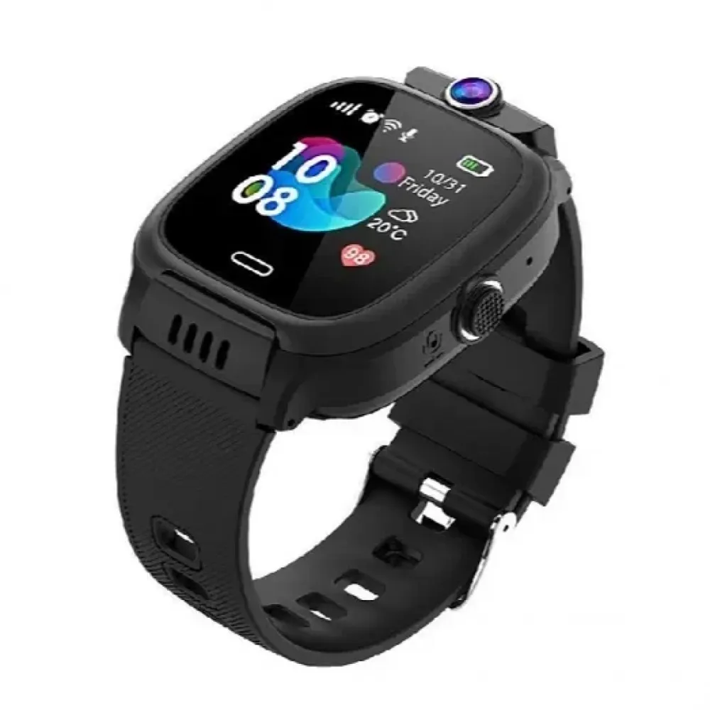 Παιδικό Smartwatch με GPS και Καουτσούκ/Πλαστικό Λουράκι Y31 - Μαύρο