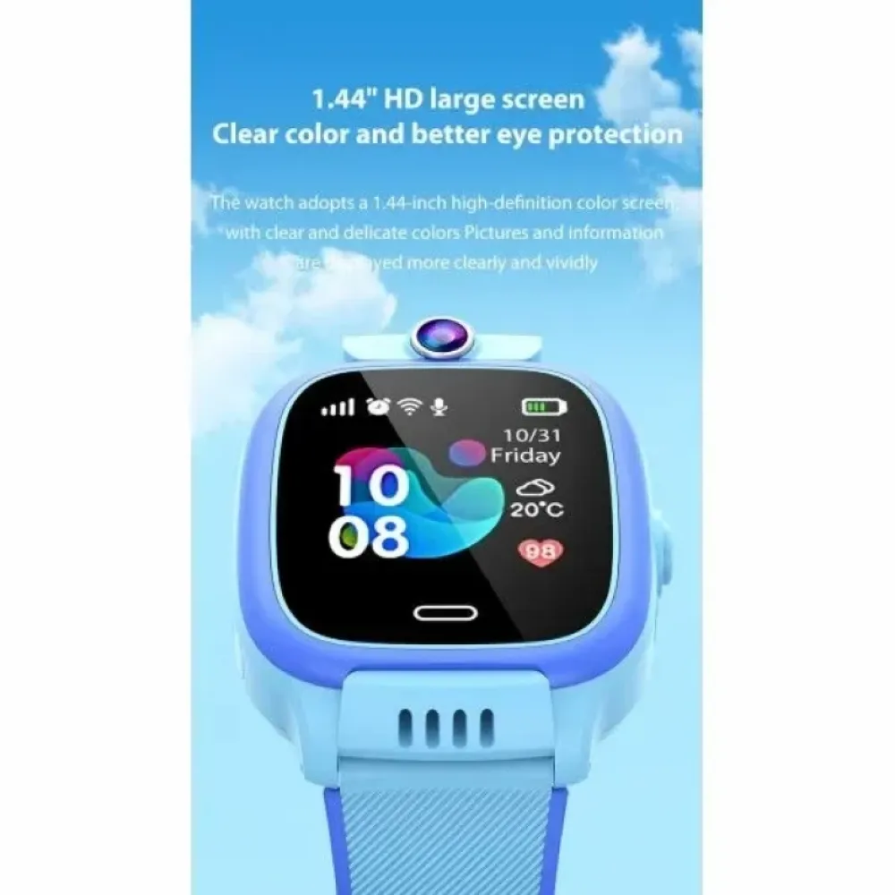 Παιδικό Smartwatch με GPS και Καουτσούκ/Πλαστικό Λουράκι Y31 - Mπλε