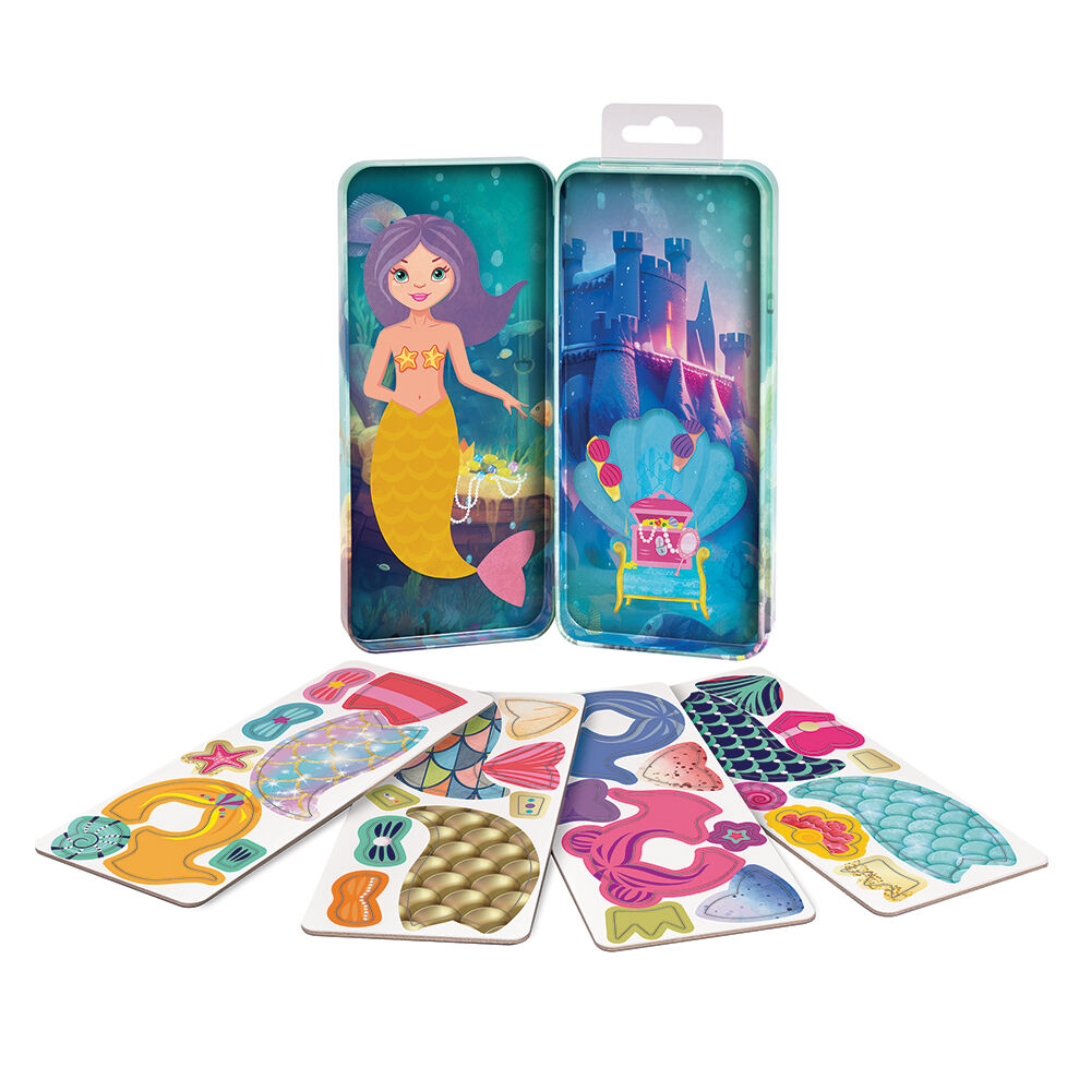 HappiHobbi Magnet Tins Mermaid Princess Εκπαιδευτικοί Χάρτινοι Μαγνήτες