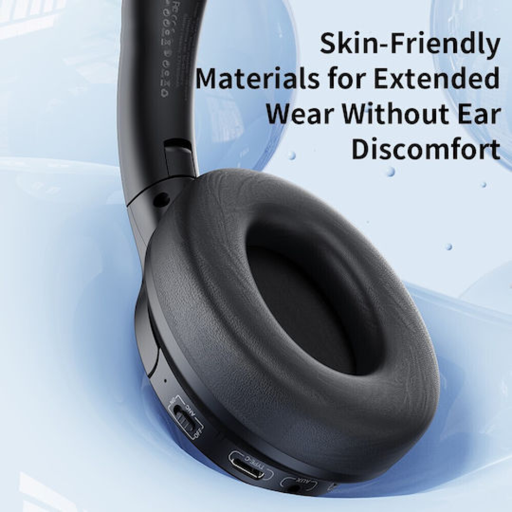 TRANYOO T-H7 Ασύρματα Bluetooth On Ear Ακουστικά Μαύρα