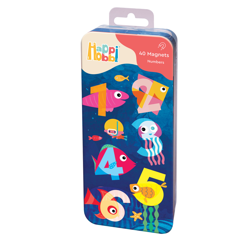 HappiHobbi Magnet Tin Αριθμοί Εκπαιδευτικοί Χάρτινοι Μαγνήτες Για 3+ Χρονών