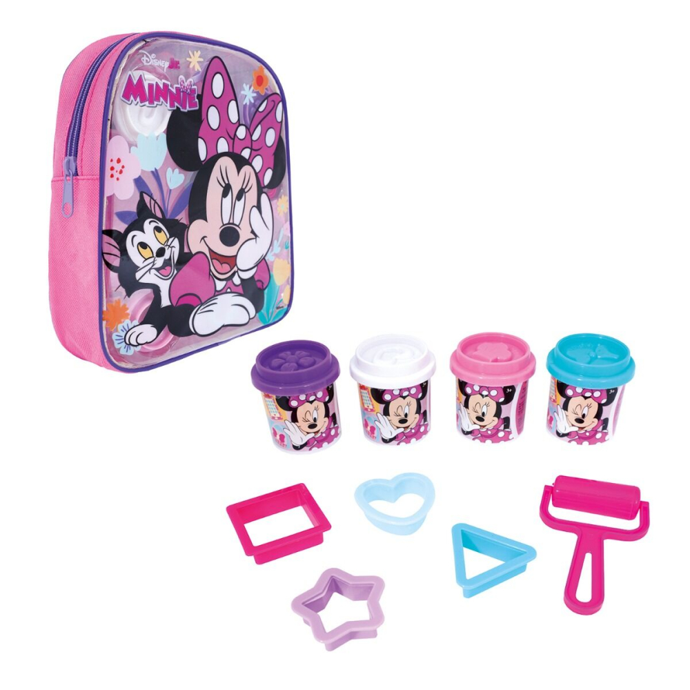AS Πλαστελίνη Disney Minnie Τσάντα Πλάτης Με 4 Βαζάκια - Καπάκια Καλουπάκια Και 5 Εργαλεία 200gr Για 3+ Χρονών