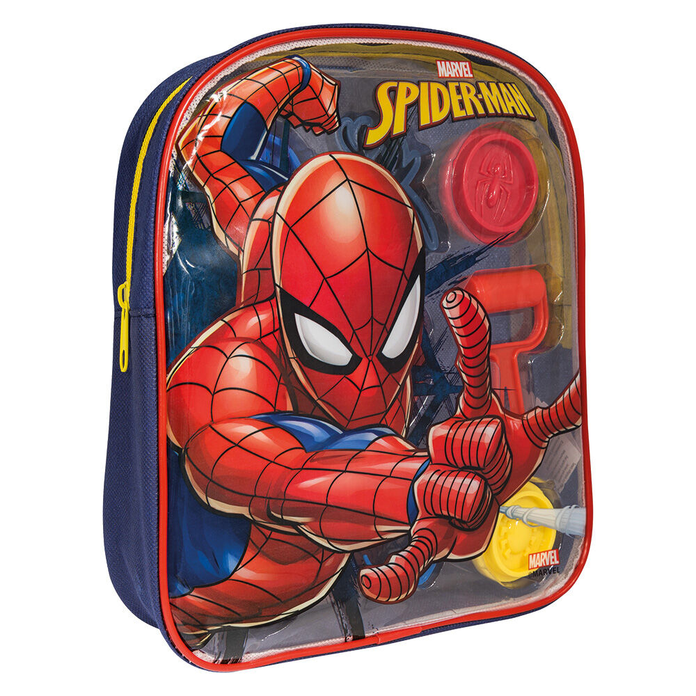 AS Πλαστελίνη Marvel Spiderman Τσάντα Πλάτης Με 4 Βαζάκια - Καπάκια Καλουπάκια Και 5 Εργαλεία 200gr