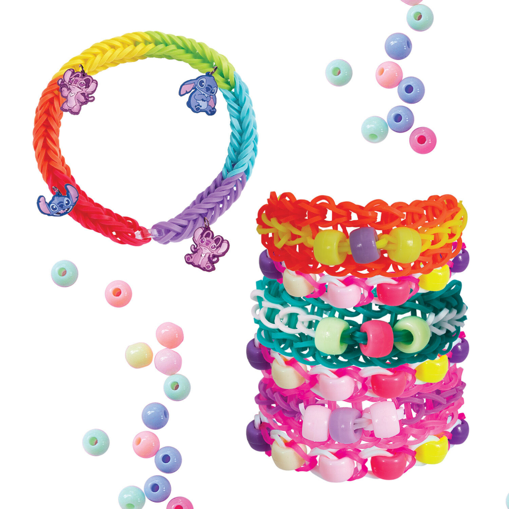 Plexi Flexi Disney Stitch Θήκη Με 2400 Λαστιχάκια & 12 Αξεσουάρ Για 5+
