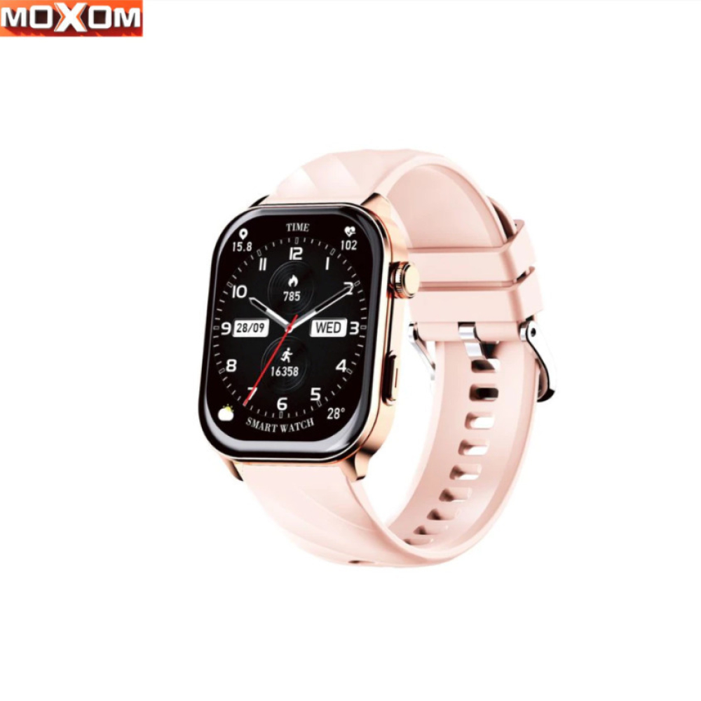 MOXOM MX-WH25 Smartwatch 2.01” με Κλήσεις, GPS, 100+ Sport Modes, Αδιάβροχο 10m & Health Tracker Ροζ