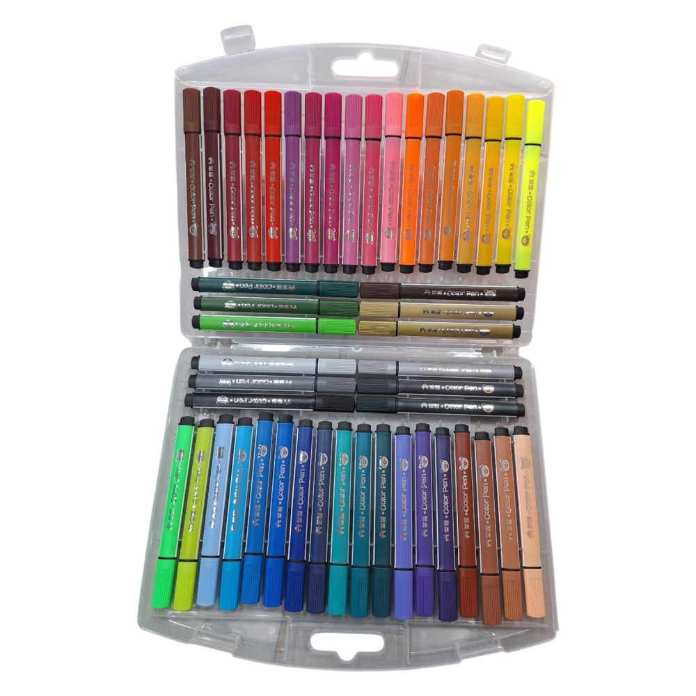 Σετ μαρκαδόροι νερού 48 χρωμάτων σε πλαστική κασετίνα