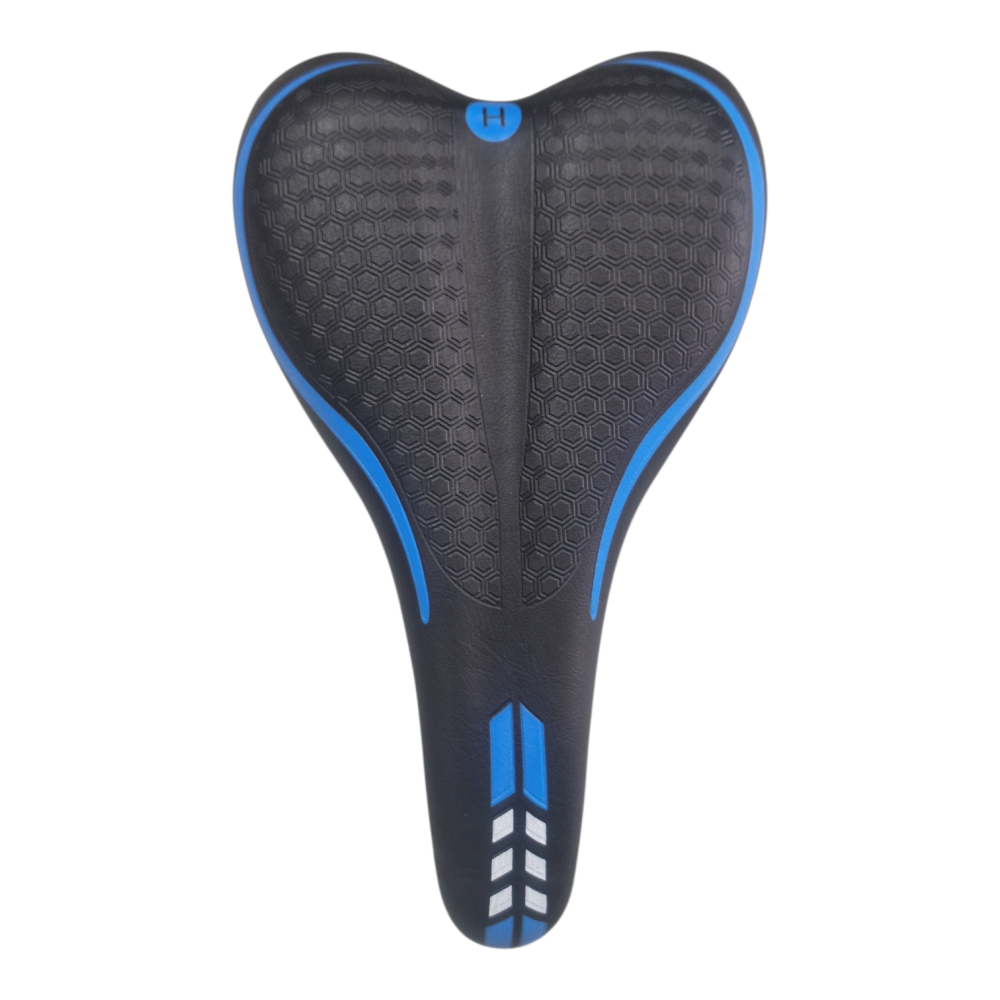 Σέλα ποδηλάτου μαύρη με μπλε λεπτομέρειες