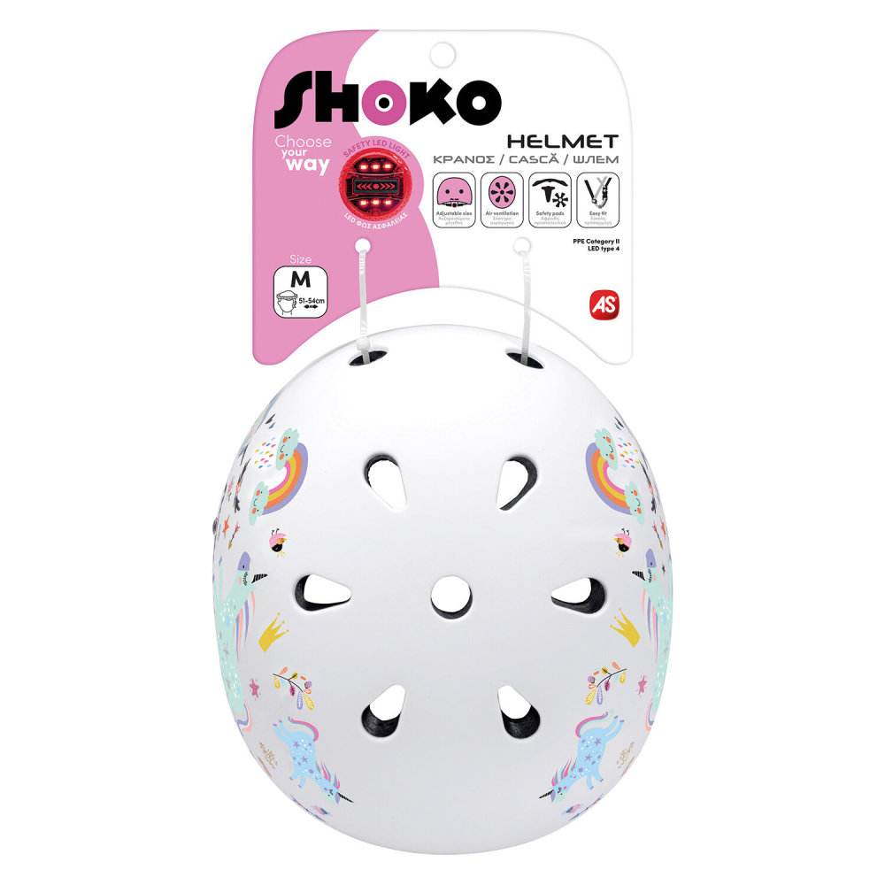 Shoko Παιδικό Κράνος Με Φως Unicorn Sparkle