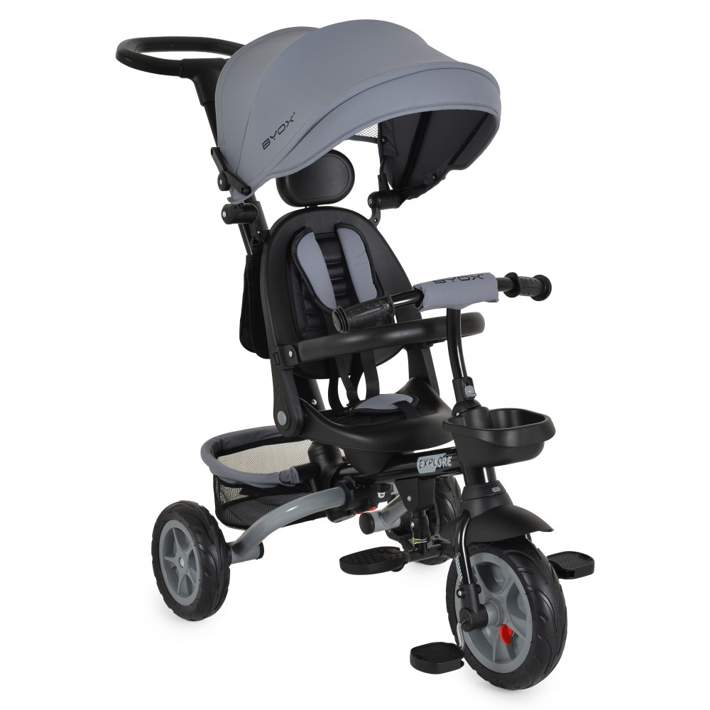 Byox Παιδικό Τρίκυκλο Αναδιπλούμενο με πτυσσόμενο τιμόνι (NEW) dark grey 