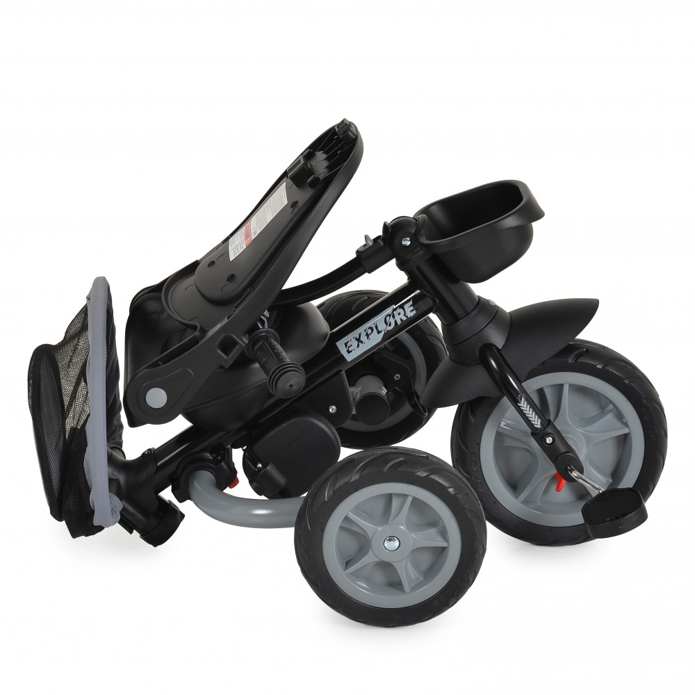 Byox Παιδικό Τρίκυκλο Αναδιπλούμενο με πτυσσόμενο τιμόνι (NEW) dark grey 