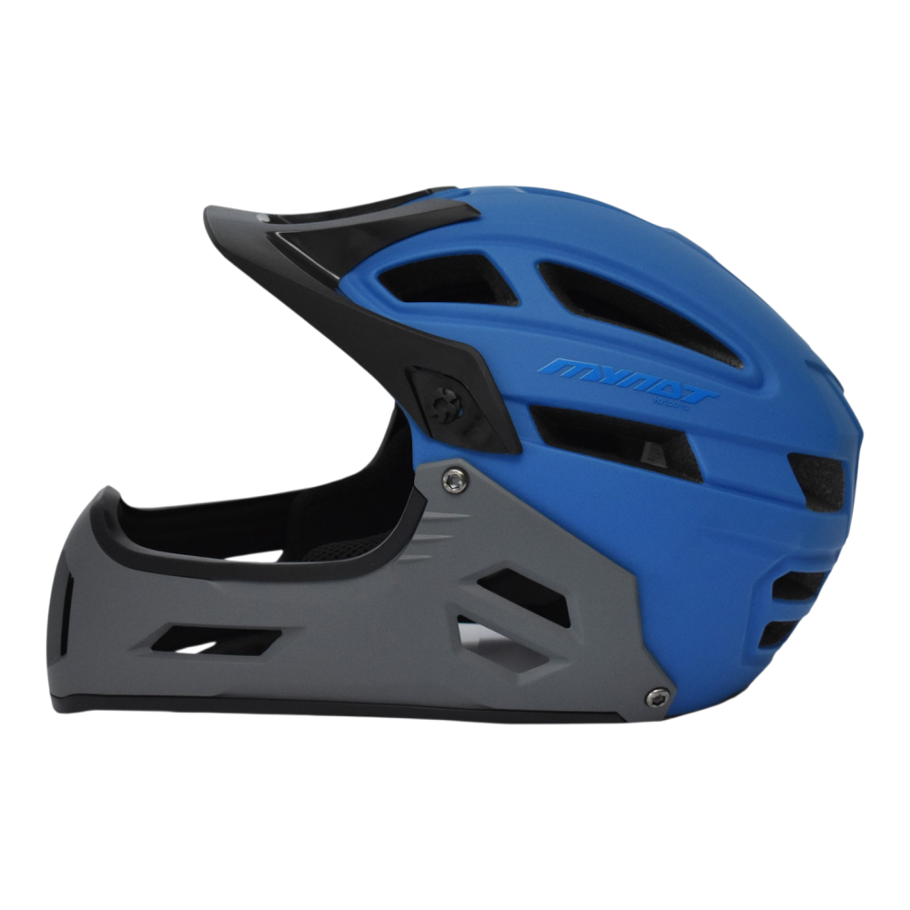 Κράνος MYNAT Full Face 52cm-58cm Γκρι/Μπλε