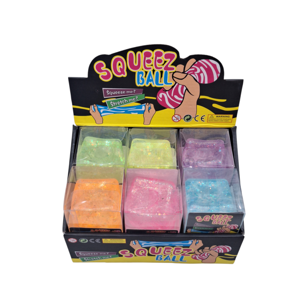 Shimmery Glitter Cube Squishy 