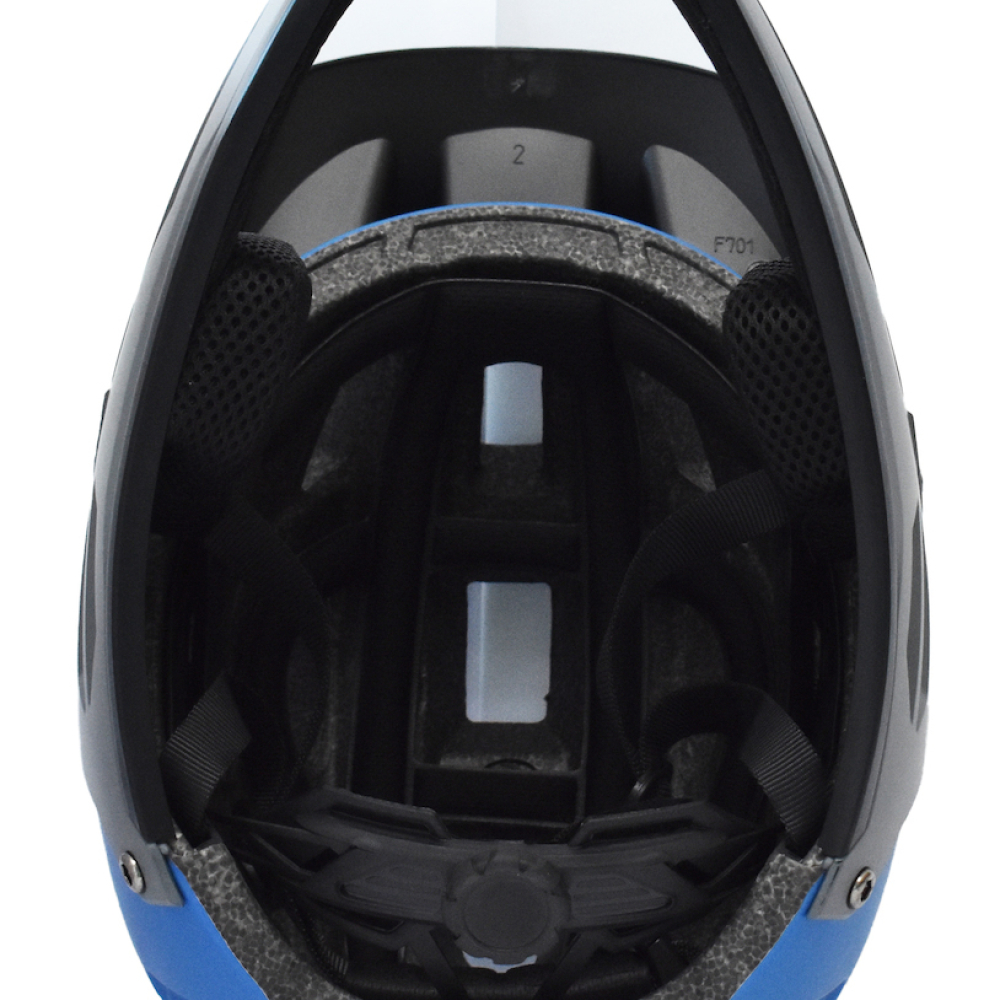 Κράνος MYNAT Full Face 52cm-58cm Γκρι/Μπλε