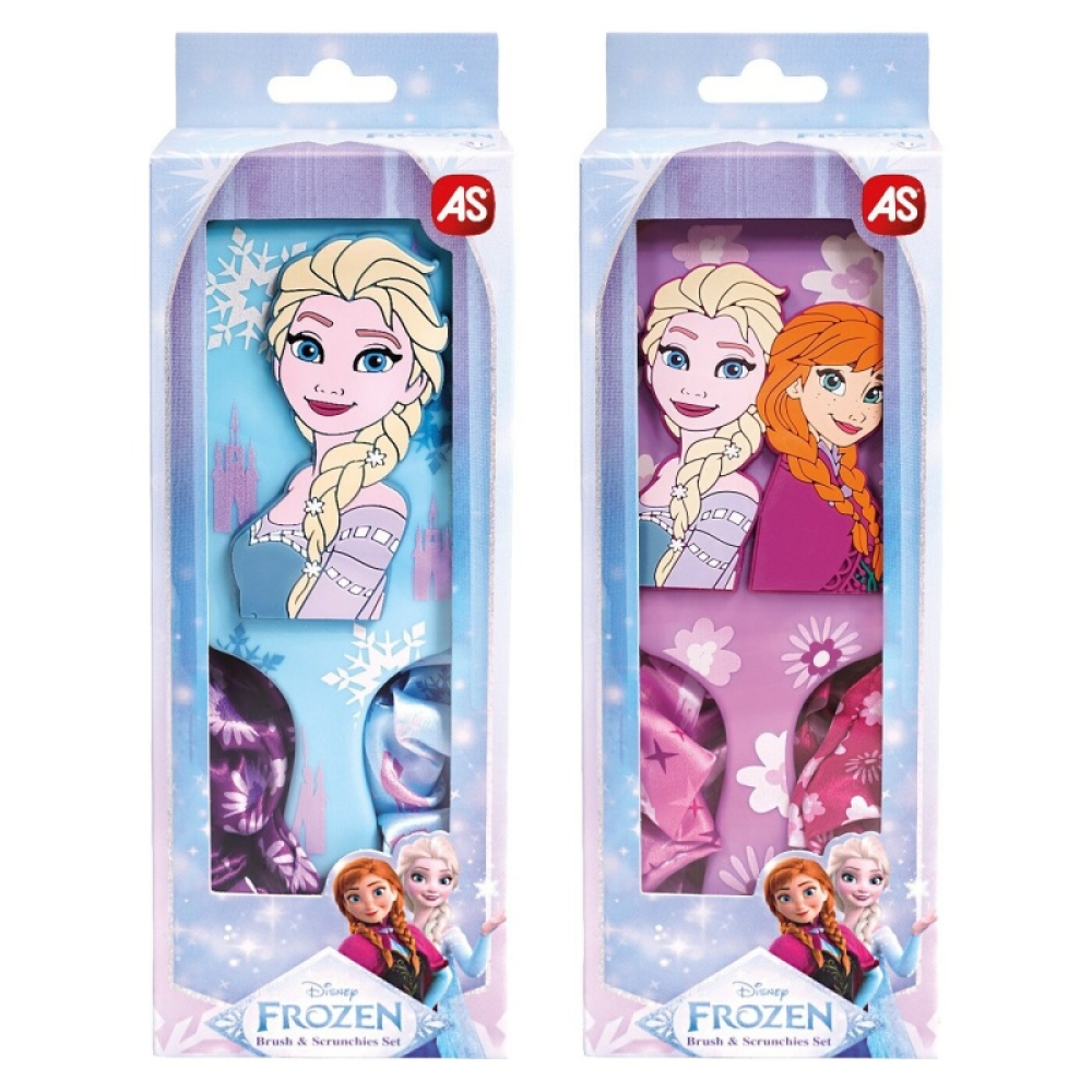ΑS Σετ Βούρτσα & Scrunchies Frozen 2 σχέδια για 3+ Ετών - Ροζ