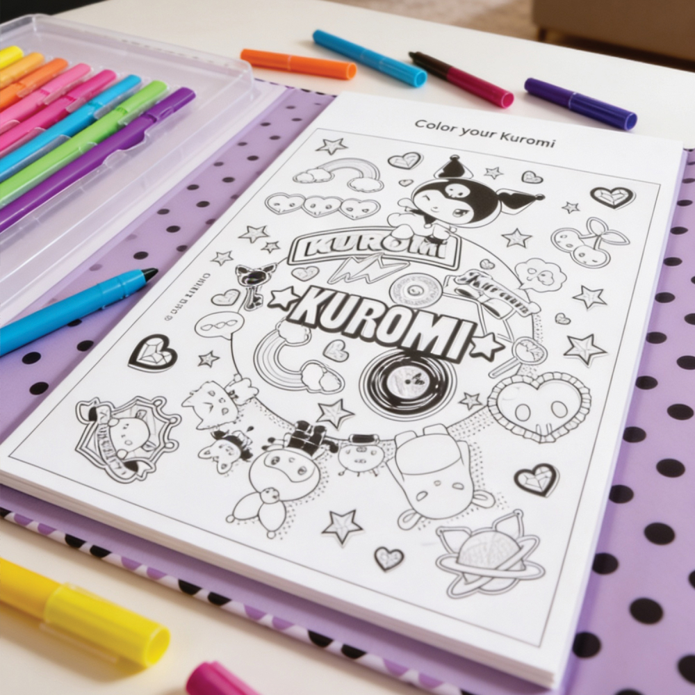 HappiHobbi Art Journal Neon Μαρκαδόροι Kuromi Για 9+ Ετών