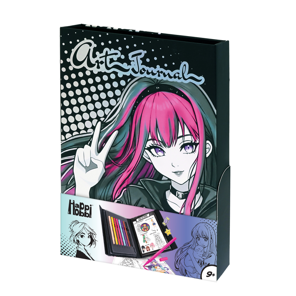 HappiHobbi Art Journal Manga Μαρκαδόροι Για 9+ Ετών