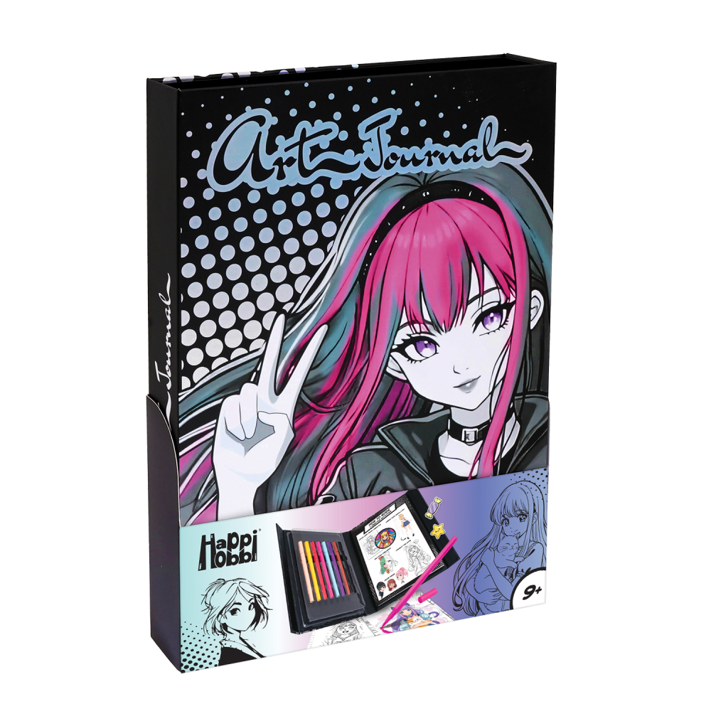 HappiHobbi Art Journal Manga Μαρκαδόροι Για 9+ Ετών