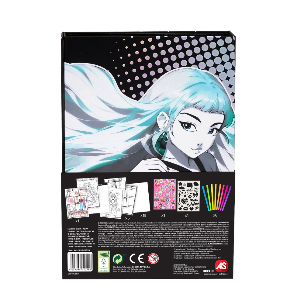 HappiHobbi Art Journal Manga Μαρκαδόροι Για 9+ Ετών