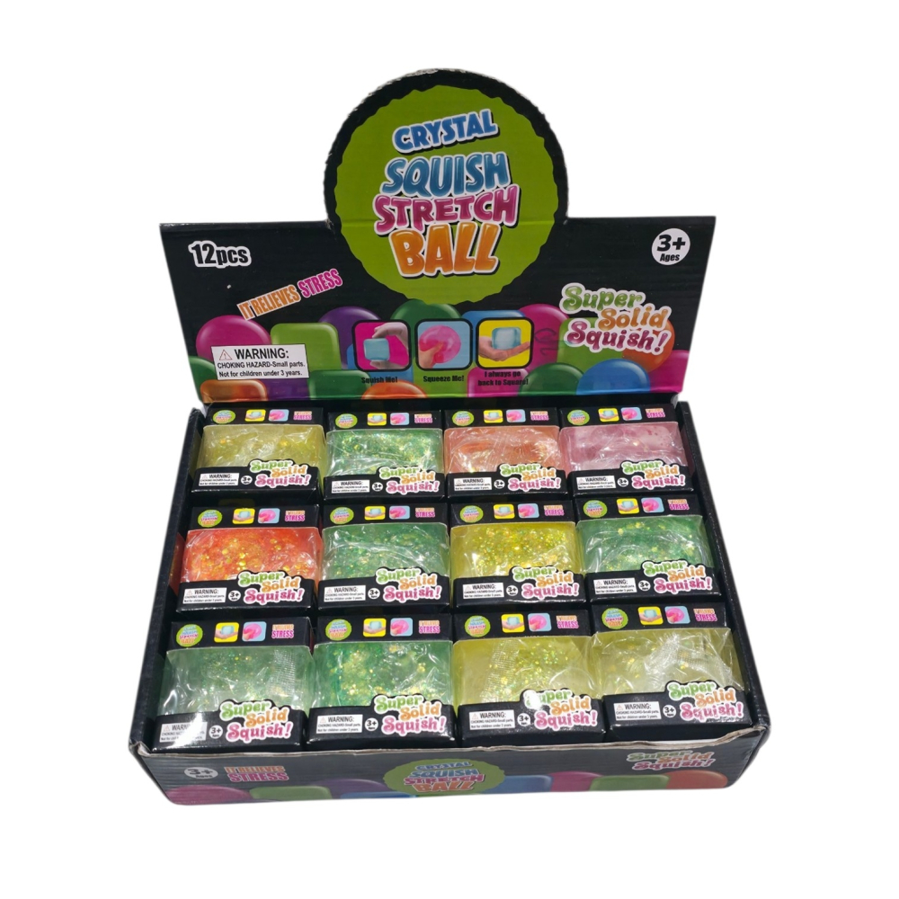 Crystal Squish Stretch Ball – Αντιστρές Μπαλάκι Gel με Glitter