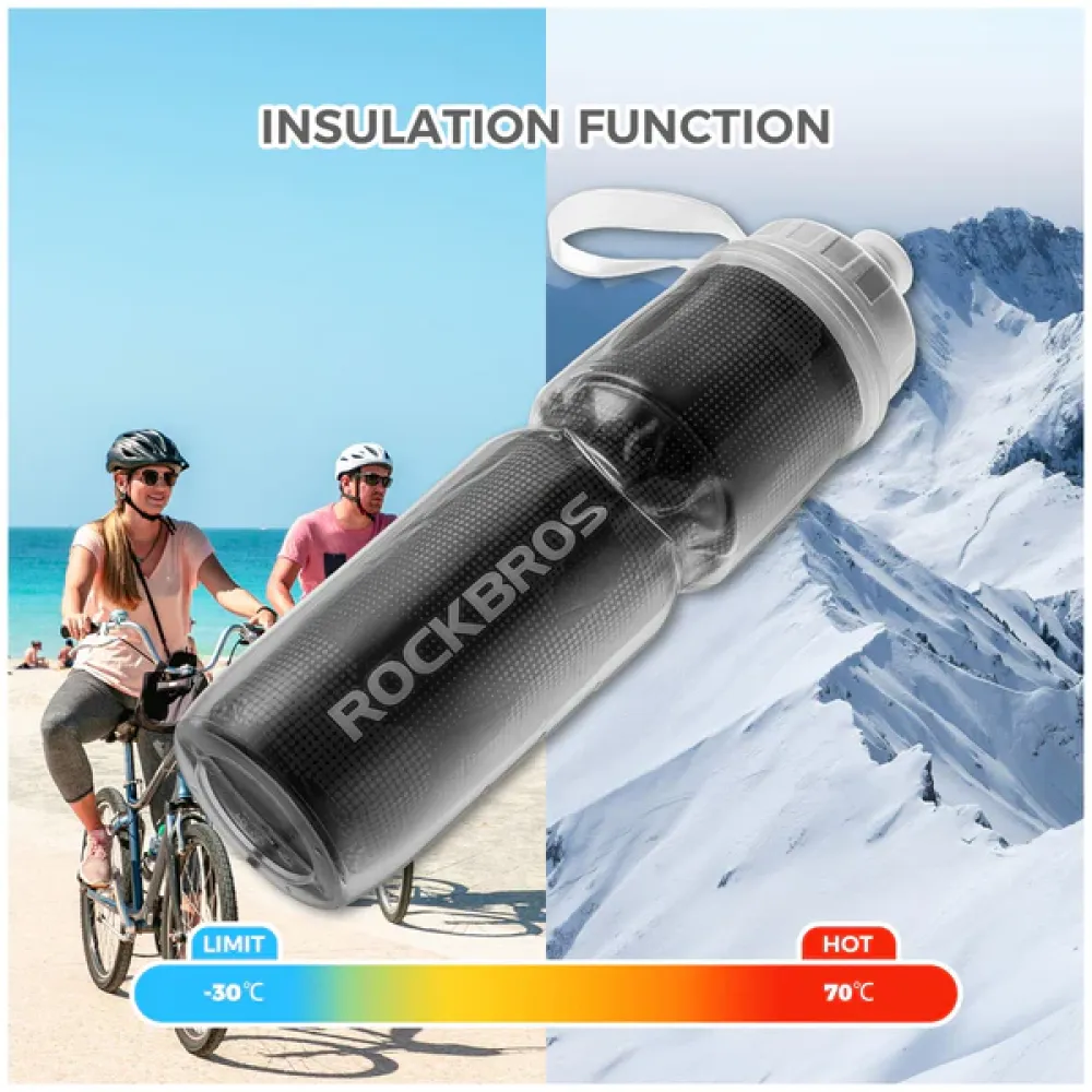 Insulated Leak-Proof Bike Water Bottle - 24OZ Black