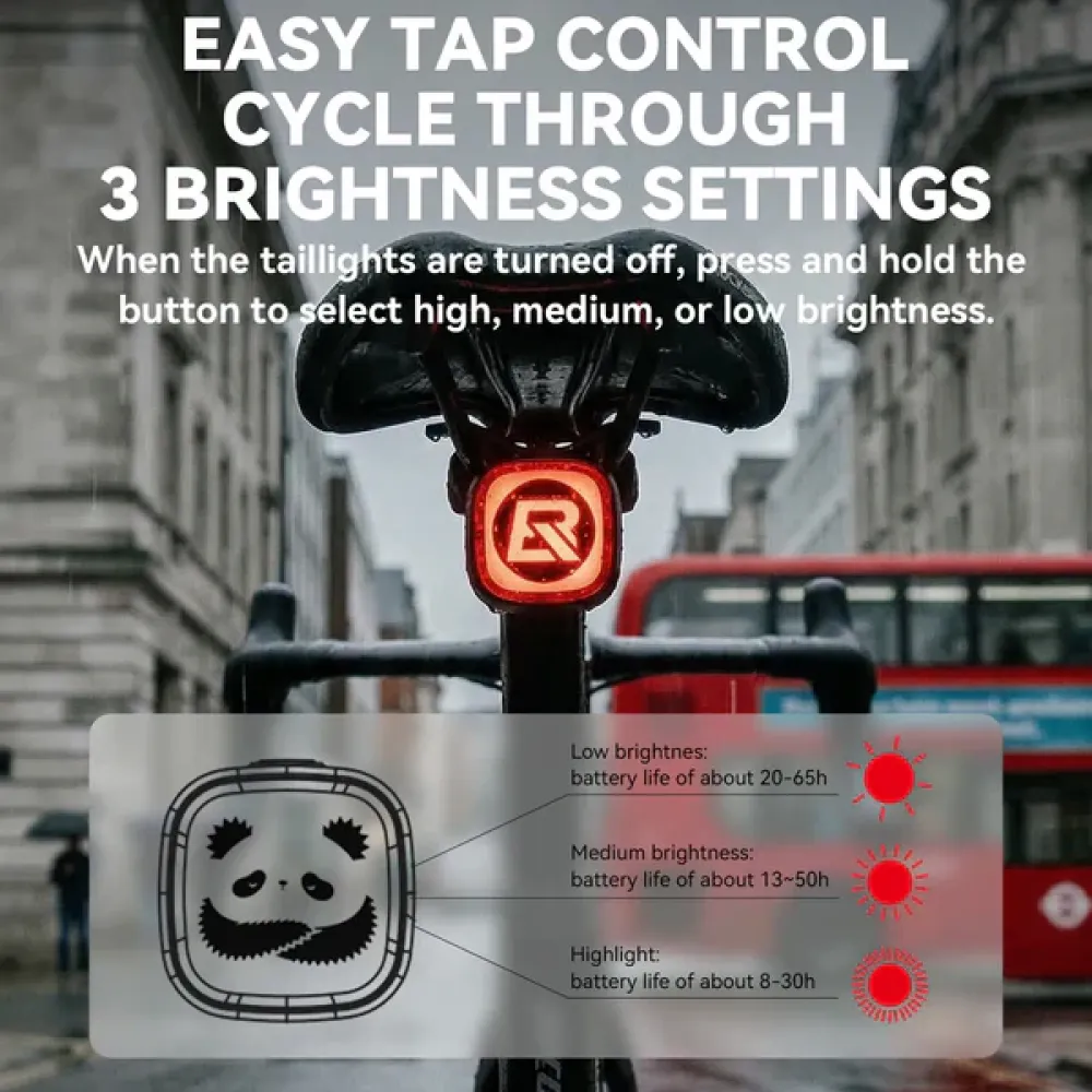 Q2MAX Emoji LED Smart Bike Tail Light