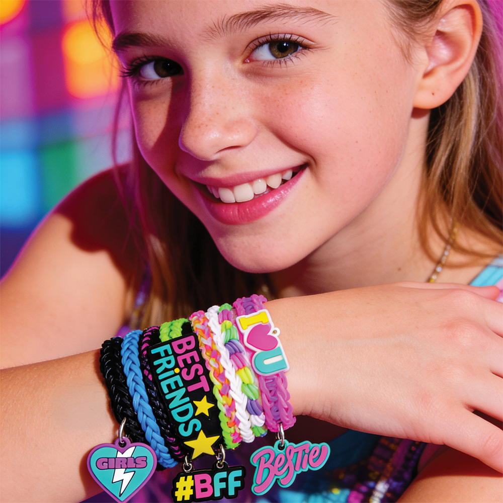 Plexi Flexi Best Friends Forever Θήκη 2400 Λαστιχάκια & 12 Αξεσουάρ Για 5+ Ετών -  Ροζ
