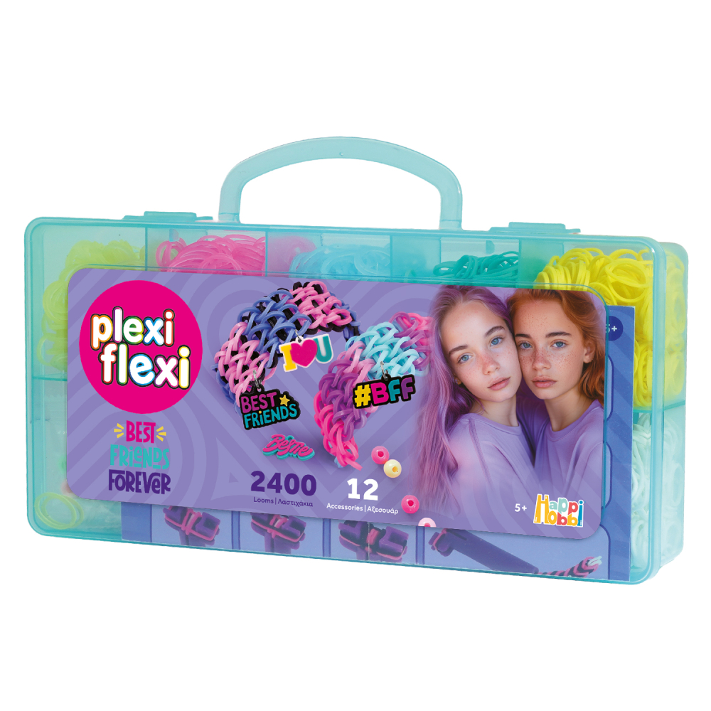 Plexi Flexi Best Friends Forever Θήκη 2400 Λαστιχάκια & 12 Αξεσουάρ Για 5+ Ετών