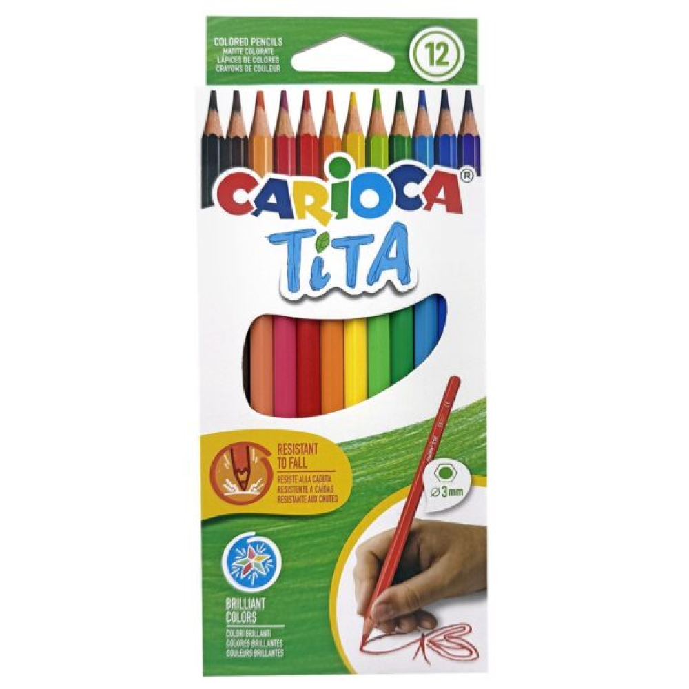 Ξυλομπογιά Οικολογική 12 χρωμάτων - Carioca Tita