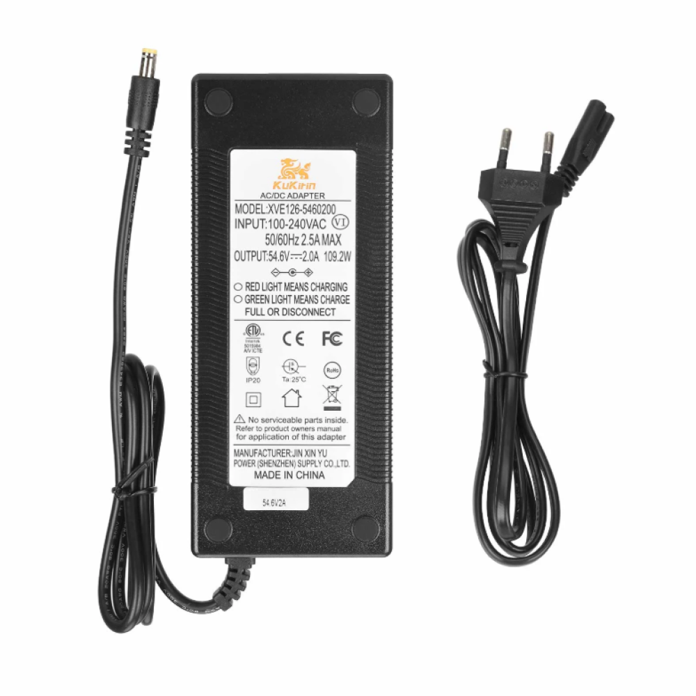 Φορτιστής Kukirin G2 Είσοδος 100-240V, Έξοδος 54,6V 2,0A 