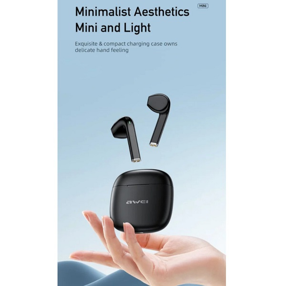 Awei T26 Pro In-ear Bluetooth Handsfree Ακουστικά με Θήκη Φόρτισης Λευκό