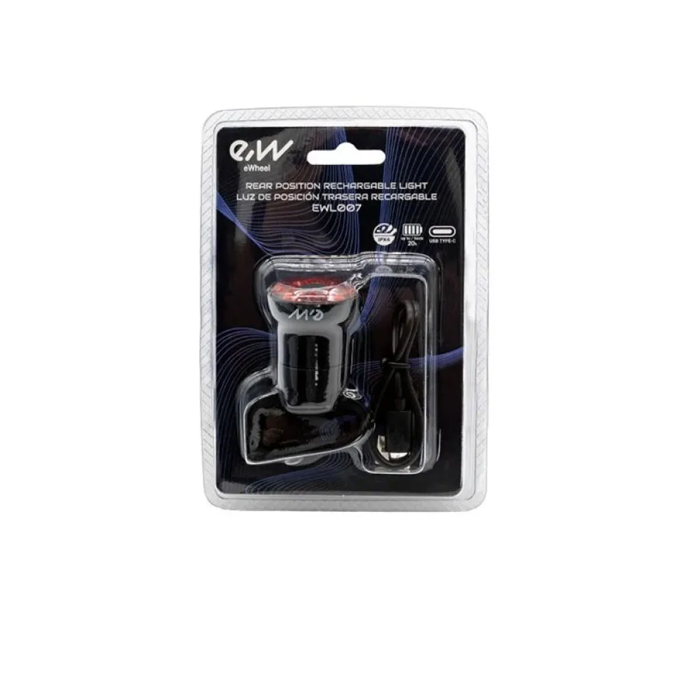 Επαναφορτιζόμενο πίσω φως LED Στρογγυλό USB-C