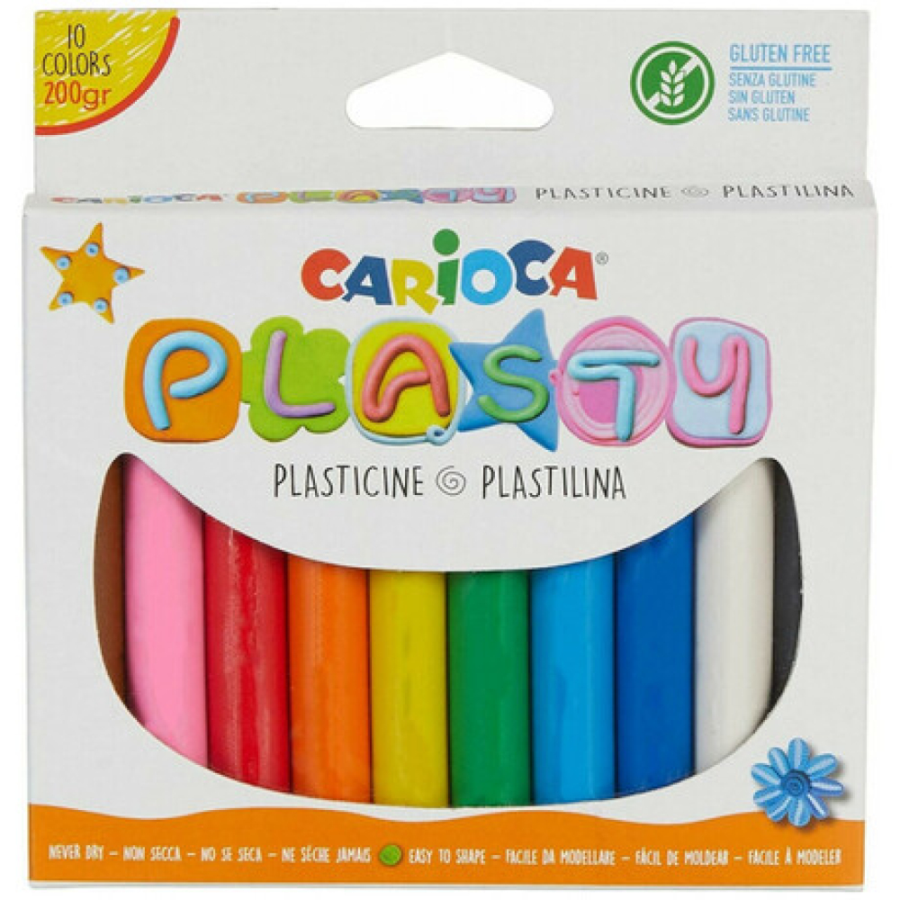 Carioca Plasty Σε Ράβδους 10 Χρώματα 200gr.