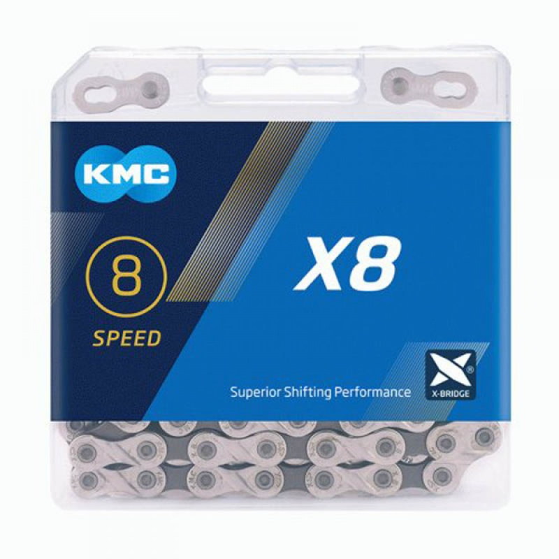 KMC Chain X8 Silver Αλυσίδα Ποδηλάτου 