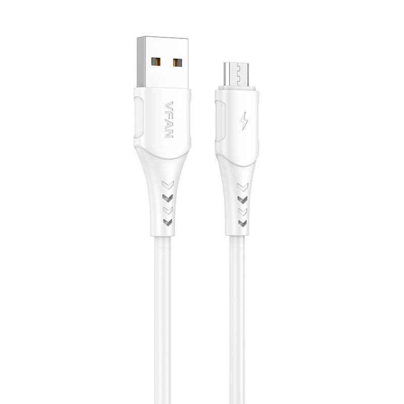 VFAN Καλώδιο Καλώδιο φόρτισης & data -USB to Micro USB 1M 3A - X12 - Λευκό