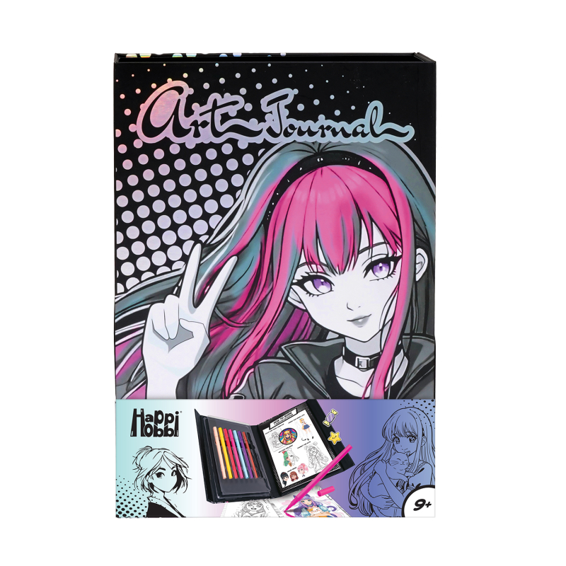 HappiHobbi Art Journal Manga Μαρκαδόροι Για 9+ Ετών