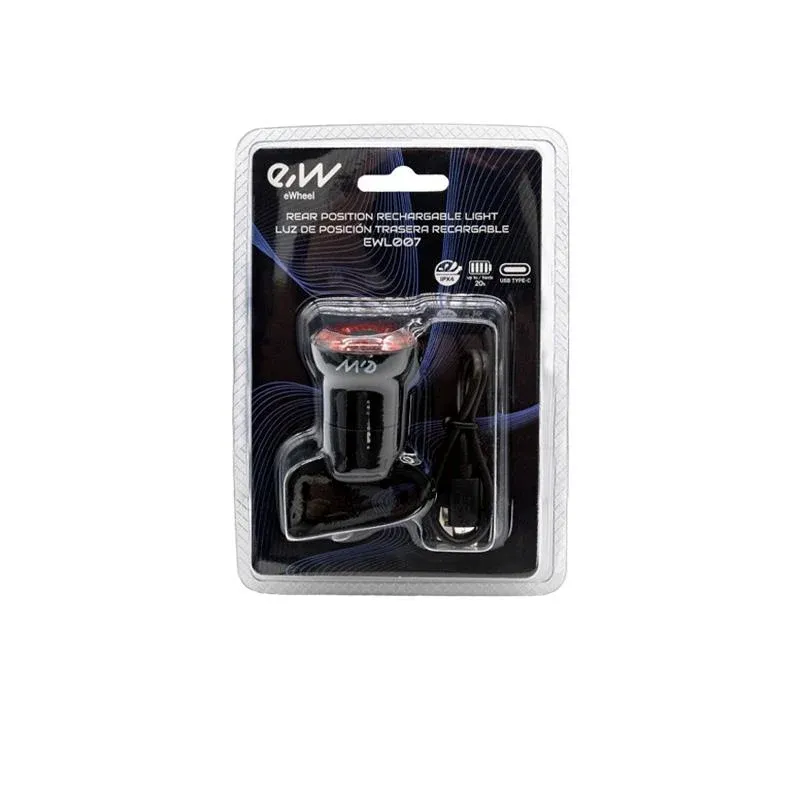 Επαναφορτιζόμενο πίσω φως LED Στρογγυλό USB-C