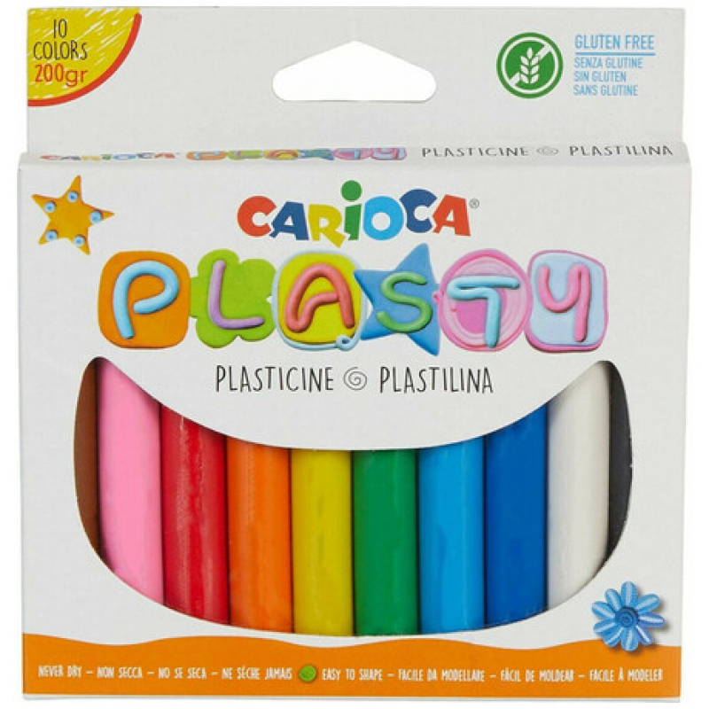 Carioca Plasty Σε Ράβδους 10 Χρώματα 200gr.